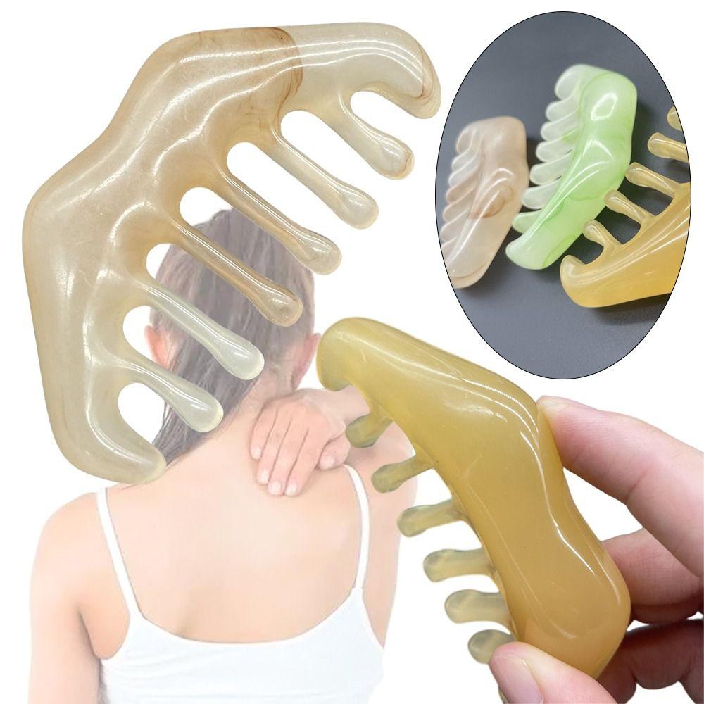 

Массажер для головы без заусенцев, гладкие массажные инструменты, массажная расческа-меридиан, домашняя