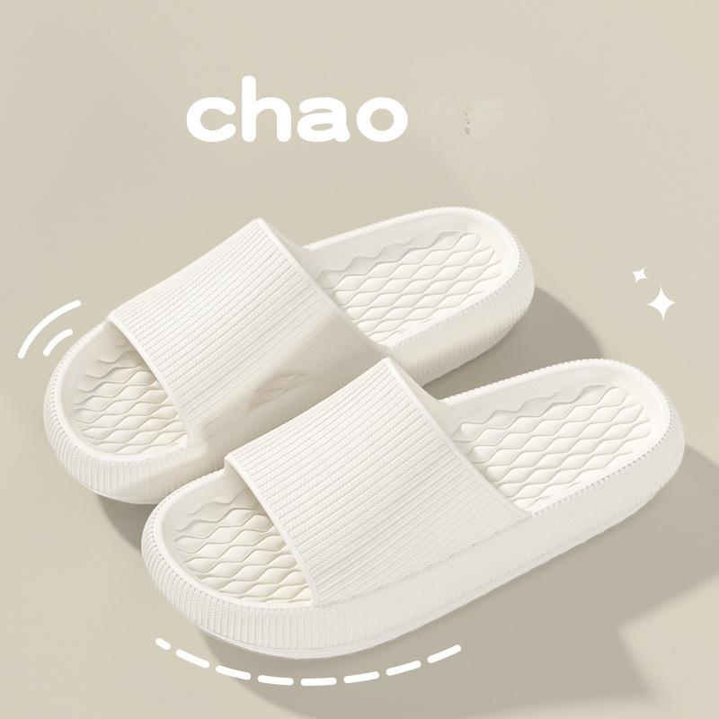 Papuci cu talpă moale super confortabili - Culoare uni - Design cu vârf deschis, ideal pentru interior, casă și baie