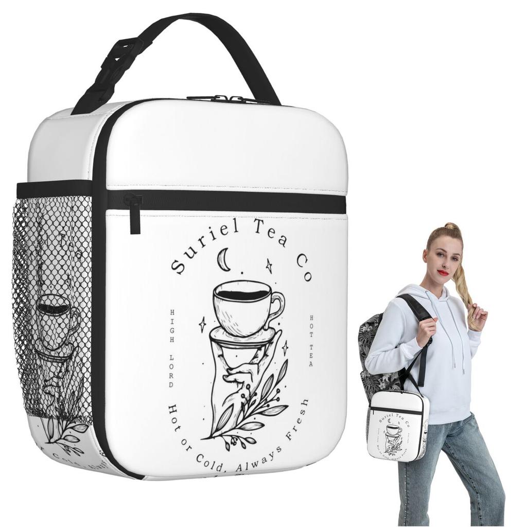 ACOTAR Suriel Tea Co Insulated Lunch Bag for Women Children Leakproof Food Boxes Thermal Lunch Box Tote