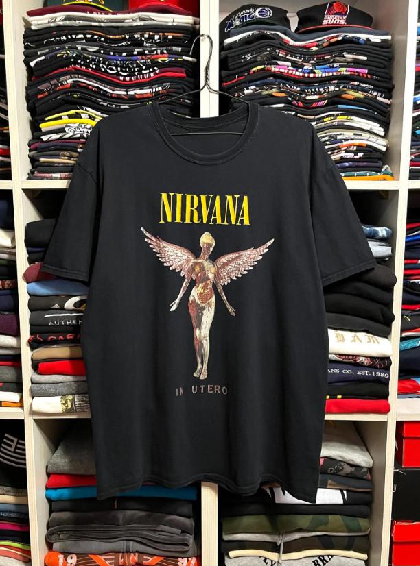 Vintage Nirvana In Utero Kurt Cobain Rock Band Tour TShirt Unisex T-Shirt XXXL