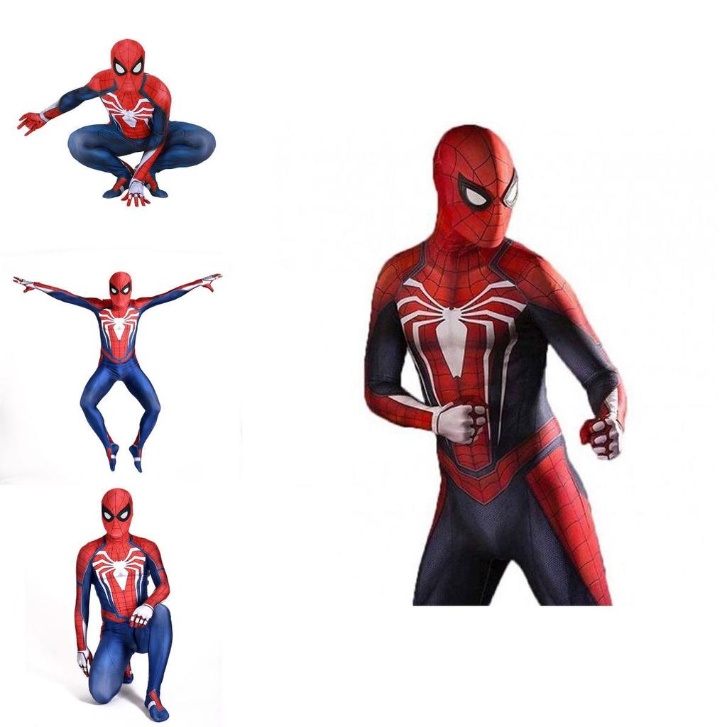 Ps4 Insomniac Spider-man Cosplay Costume 3d Print Adult Kids Spidey Zentai Suit With Exquisite Workmanship And Breathable Lycra Material