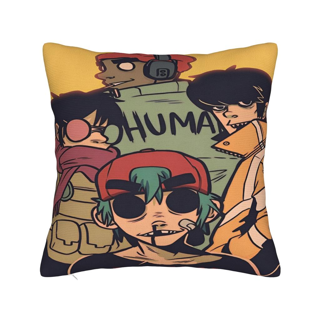 Gorillaz Pillowcase Accessories Printing Cushion Cover Pillow Covers Car Decor Zipper Multi Size