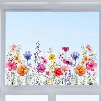 Flower Wall Sticker Decal PVC Wallpaper Party Self Adhesion Art Decor Mural for Living Room