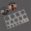 Plastic Coloring Instrument Car Tank Model Roadwheel Rims Sprayer Stencil Template With Measurement Guide