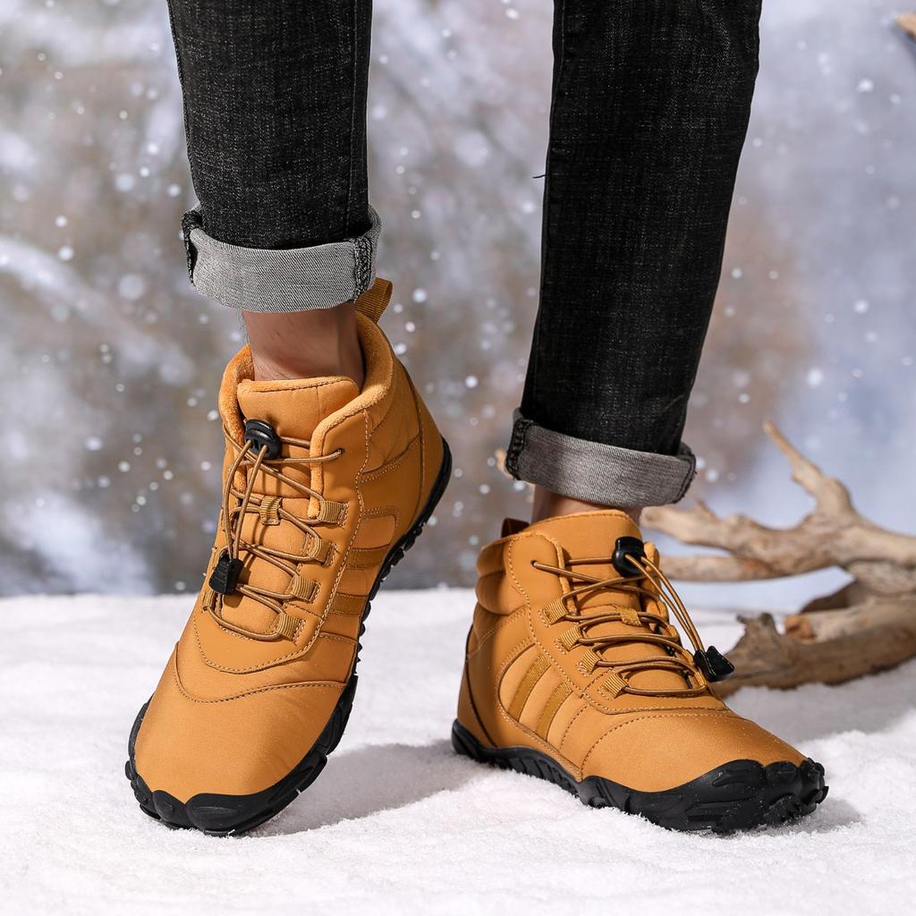 Winter Samt Fünf-Finger Schneestiefel für professionelle Wärme und Komfort, lässige Baumwollschuhe für Paare