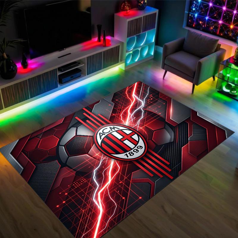AC Milan Design Crystal Velvet Carpet Cozy Non?Slip Printed Rug For Bedroom Living Room Entrance