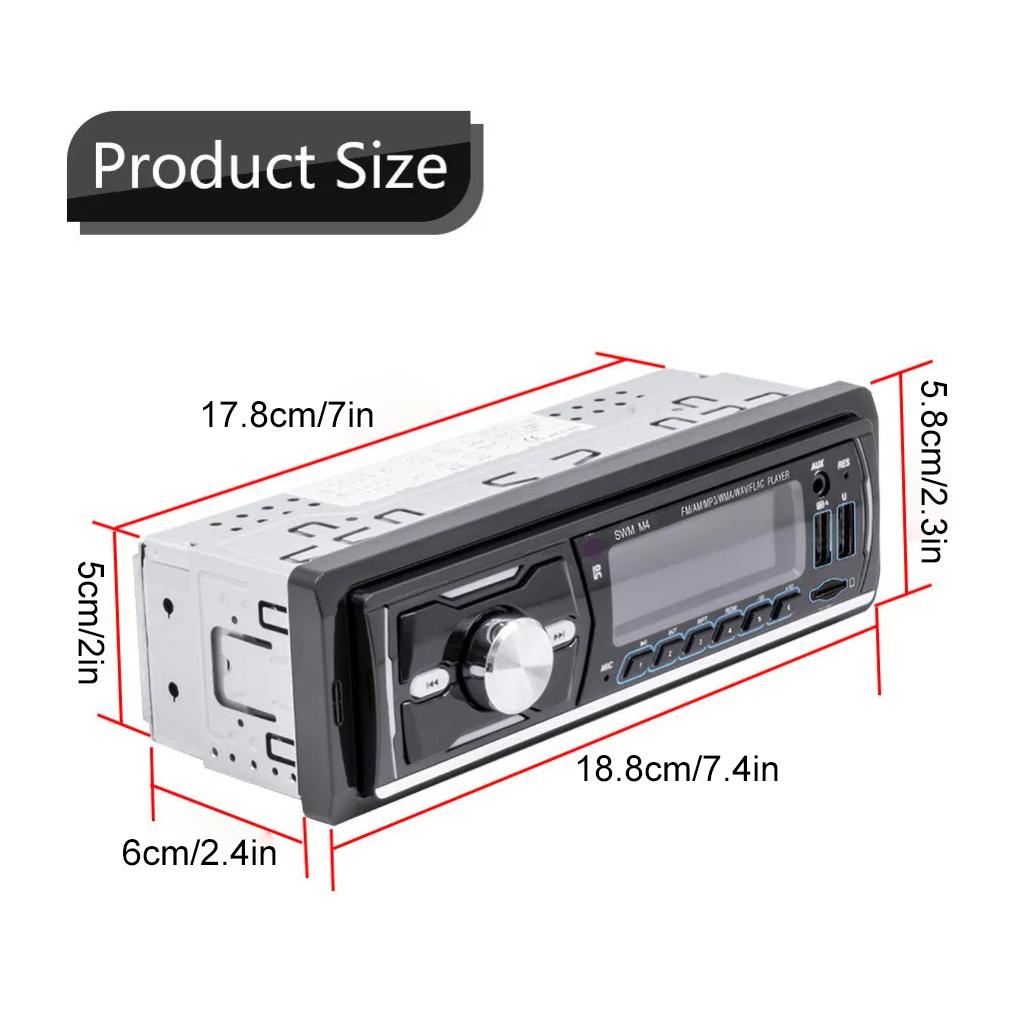 Auto-Audiosystem mit hochauflösendem DAB-Autoradio FM AM RDS-Funktion Siebenfarbige Hintergrundbeleuchtung