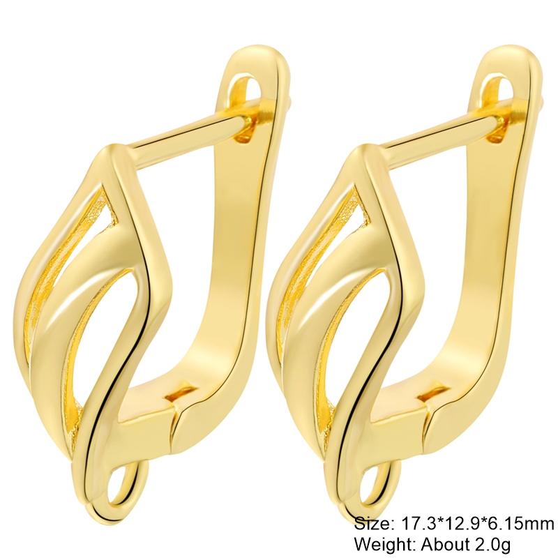 Juya Women Earrings Accessories 4 8Pcs/Lot Gold Silver Plated Shvenzy Ear Wire Fixture Fastener Bale DIY Earring Hooks Clasp