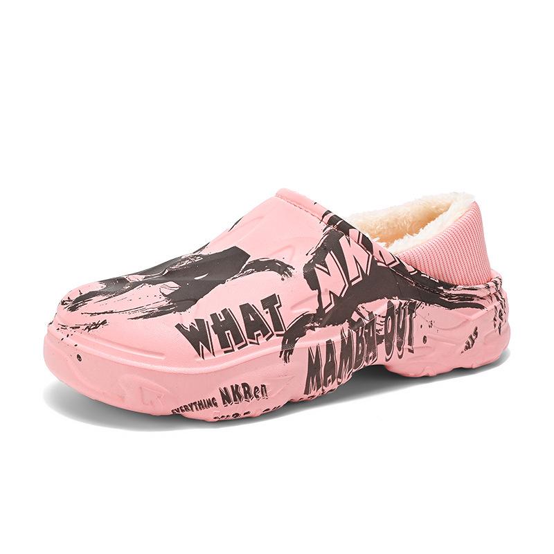 

Men s Plus Size Non-Slip Winter Slippers - Plush, Thickened, Indoor/Outdoor Cotton Shoes with Closed Heel 38/39