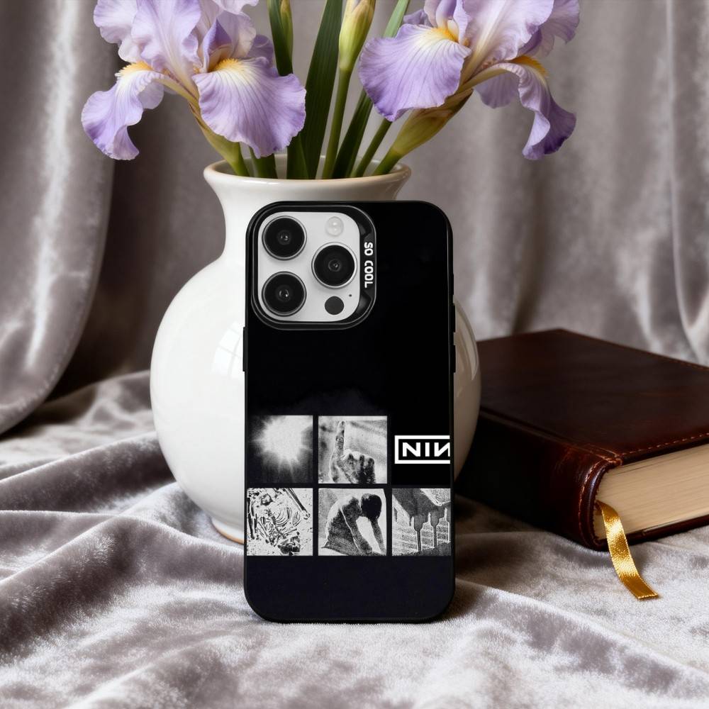 N-Nine I-Inch T-The D-Downward S-Spiral  Phone Case For iPhone17,16,15,14,13,12,11 Plus,Pro Max Black Candy Silver Phone Case