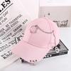 Korean Adjustable Male Chain Outdoor Girls Cotton Snapback Hats With Ring Visors Cap Baseball Cap