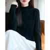 DAFIFY Women's Fashion Casual Fall Winter Solid Color Print Long Sleeve Half Turtleneck Sweaters