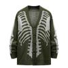Unisex Gestrickte Pullover mit Jacquard-Muster, Frühling, Herbst, lässige, lockere Strickjacke für Männer und Frauen, Übergröße, Halloween, Y2K-Strickjacken