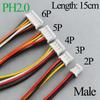 10Pair Ph2.0mm Terminal Wire 2P3P4P5P6P Male And Female Aerial Docking Connection Wire Battery Power Cord 15cm Cable