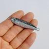 Luminous Blue Knife Iron Plate Lure with Double Hooks for Long Casts, Sea & Freshwater Fishing.