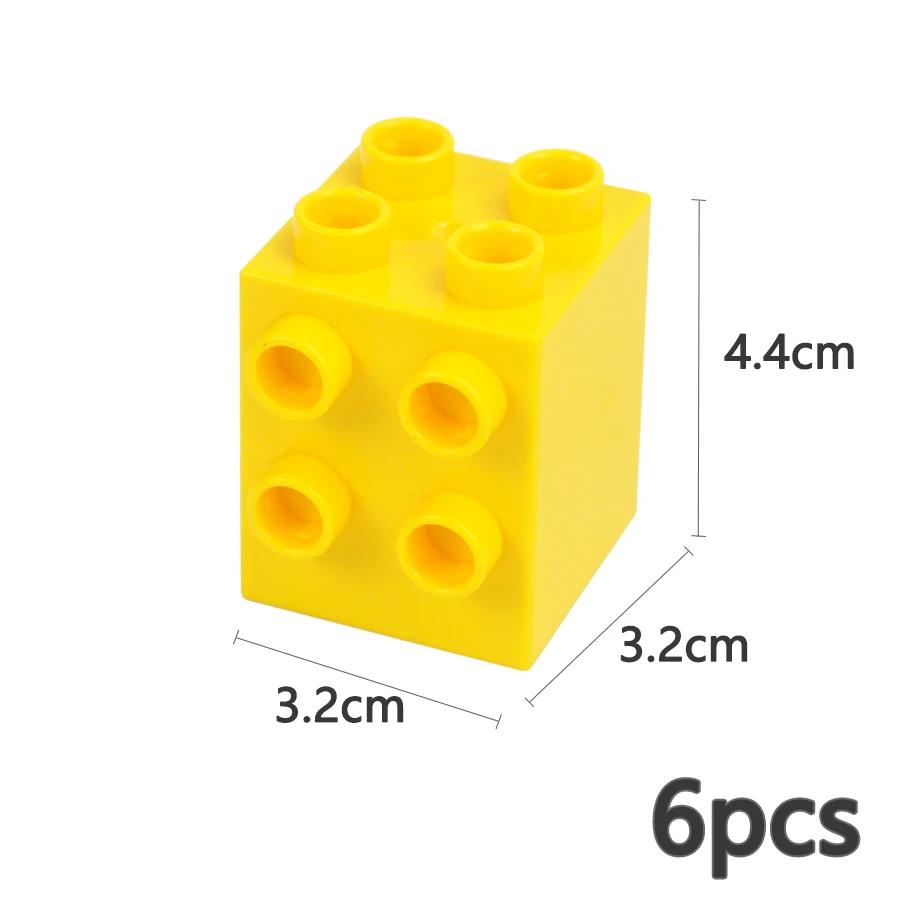 MOC Big Size Bulk Bricks Thick Building Blocks Educational Kid Creative Toys Slope Thin Large Particles Compatible With Duploes