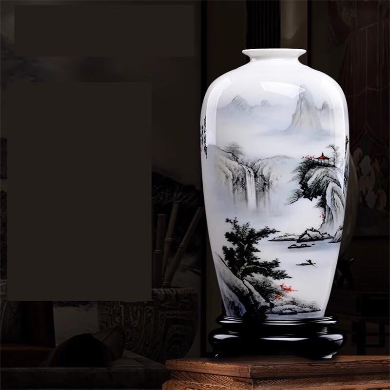 New Chinese Style Hand-painted Ceramic Vase Decor