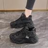 Soft-soled dad shoes autumn new velvet warm sneakers high-top thick-soled
