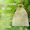 100/200Pcs Fruit Protection Bags Fine Mesh Organza Plant Grow Bags with Drawstring Garden Anti-Bird Netting Mesh Bag Garden Tool