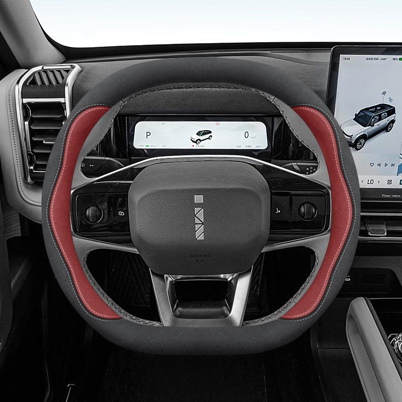 Ultra-Thin Non-Slip Steering Wheel Cover for Chery iCAR 03, All-Season Wear-Resistant Universal Grip 38cm