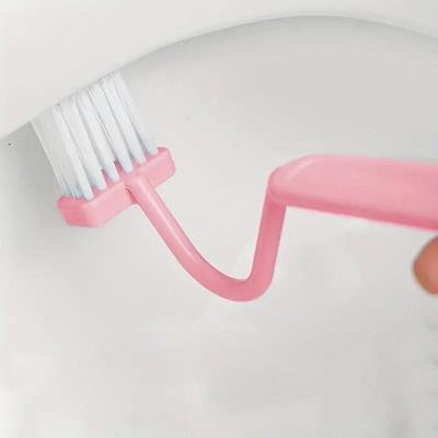 V-shaped Toilet Brush Angle Handle Curved Brush Toilet Brush Portable Curved Bathroom Cleaning Brushes Cleaning Accessories