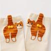 1/2Pairs Cute 3D Tabby Cat Socks | Puss-in-the-Boots-like Paws & Bell Collar - Warm Winter Tights, Unisex Thick Casual Socks