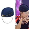 Stewardess Hats Air Hostess Costume Scarf for Masquerades Party Cosplay