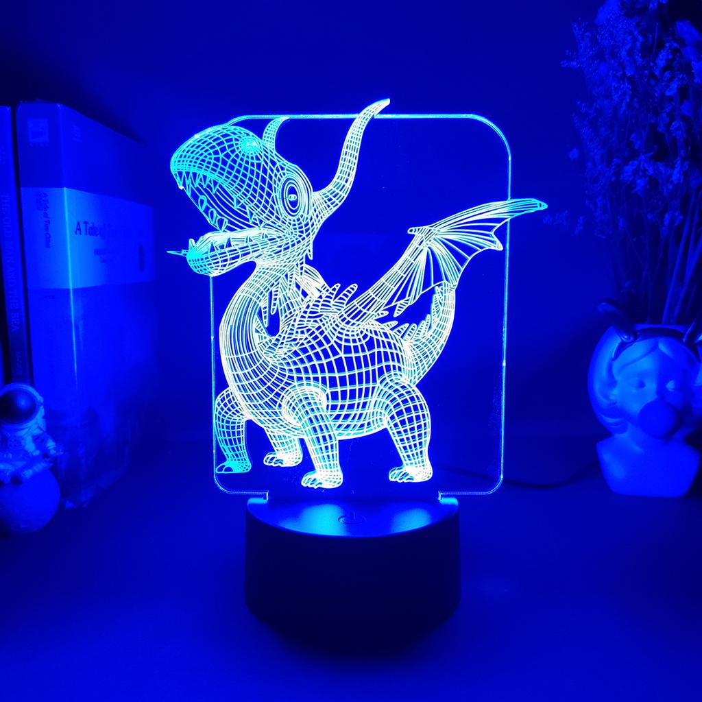 Dinosaur 3D Night Light Color Changing Pterosaur Lamp LED Bedside Table Lighting Bedoom Decoration Beautiful Gift Lampara Child