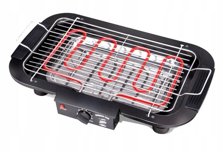 Grill Elektryczny Barbecue Bbq Domowy Termostat Regulacja Taca 2000W Ag225D