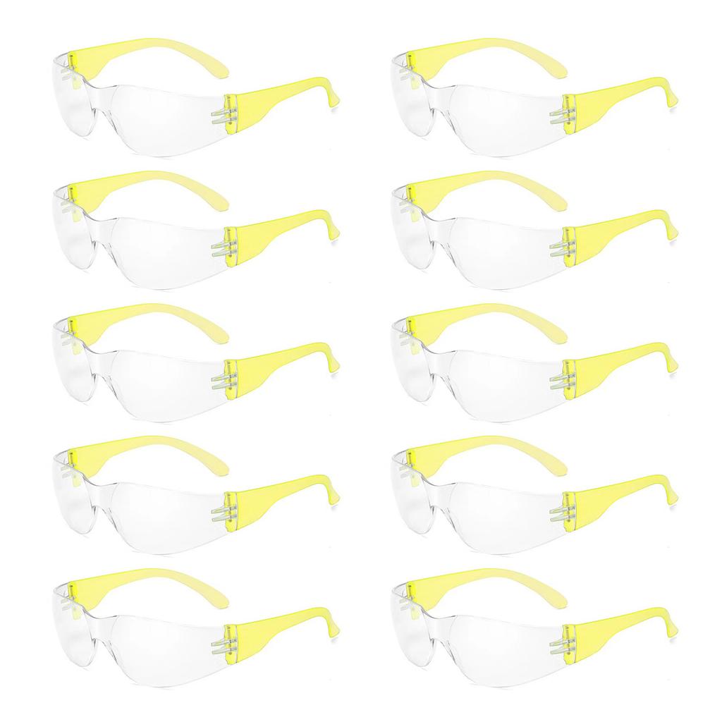 10pcs Childrens Protective Glasses Light Weight Scratch Resistant Eyewear Kids Windproof Safety Glasses Goggles