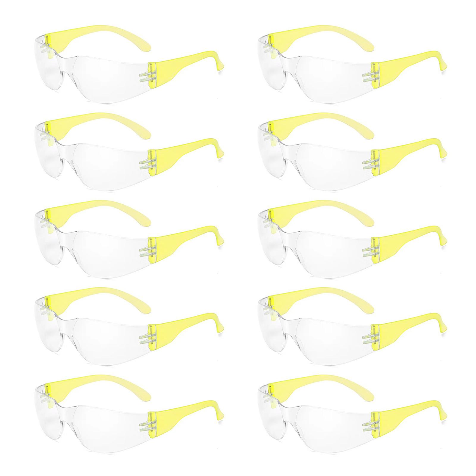

10 шт. Детские защитные очки Защитные очки для детей Защита глаз для лаборатории Очки для мальчиков и девочек жёлтый