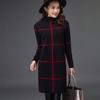 Herbst Winter Plaid Rollkragenpullover Frauen Lange Dicke Pullover Pullover Kleid Alle-spiel Bodenbildung Shirt Jumper Top