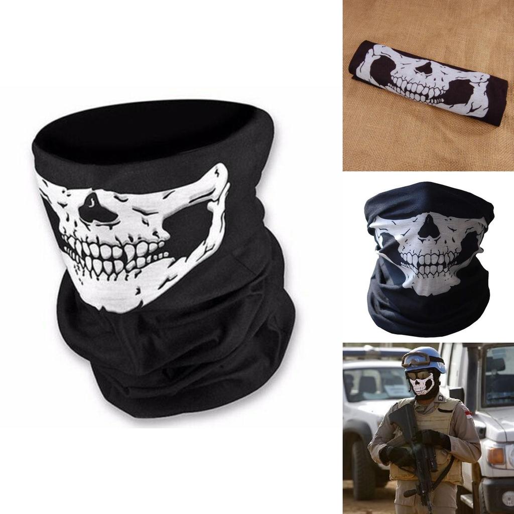 Multifunktionale Geister-Totenkopf-Gesichtsmaske für ultimativen Schutz vor Kälte und UV-Strahlen