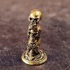 Mysterious Brass Skull Stack Statue Set Figurine Decorative Office Desk Decoration Halloween Theme Gift Accessory