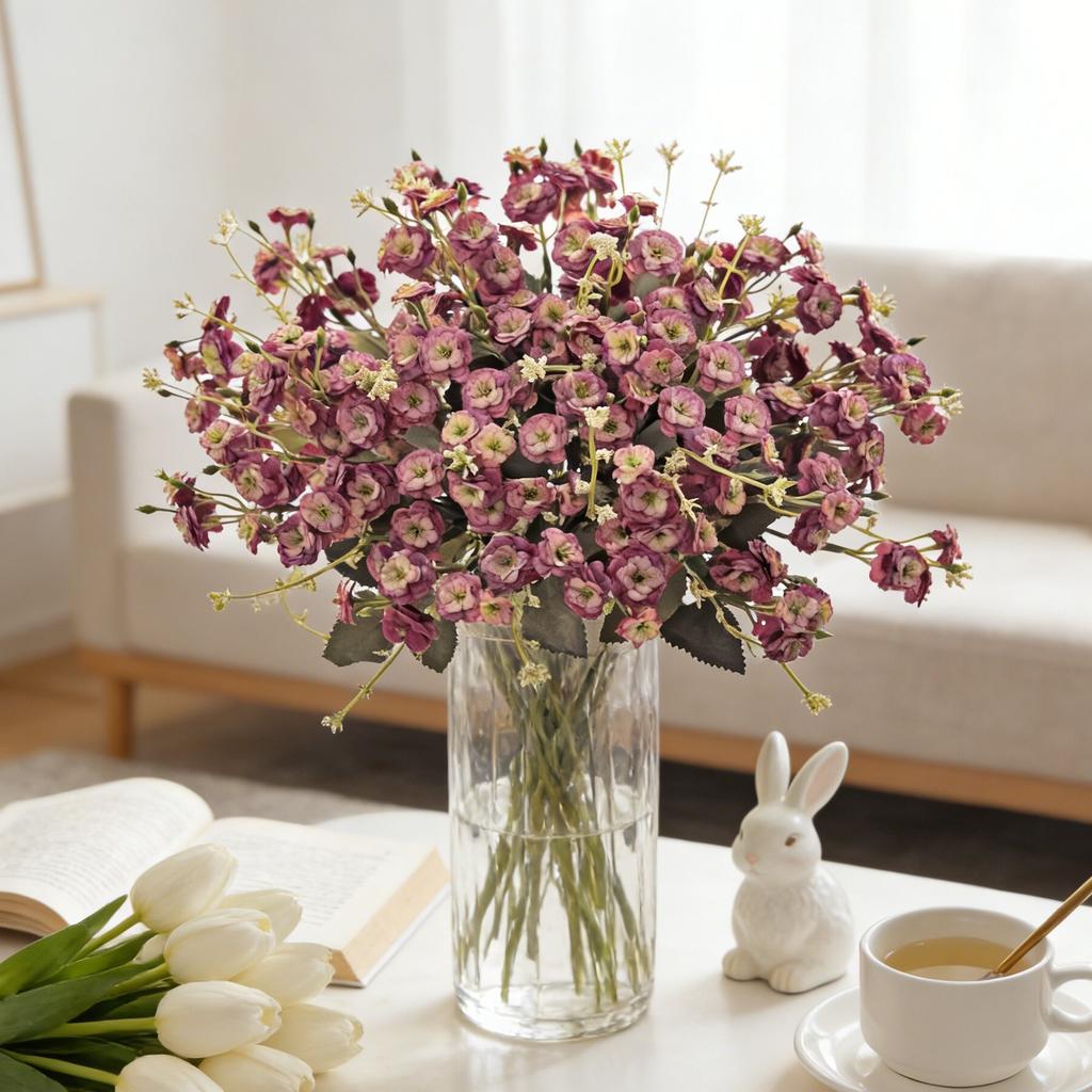 Artificial Flower Silk Rose Home Room Dining Table Wedding Bridal Bouquet Decora Festival Outdoor Vase Garden Yard DIY Gift Prop