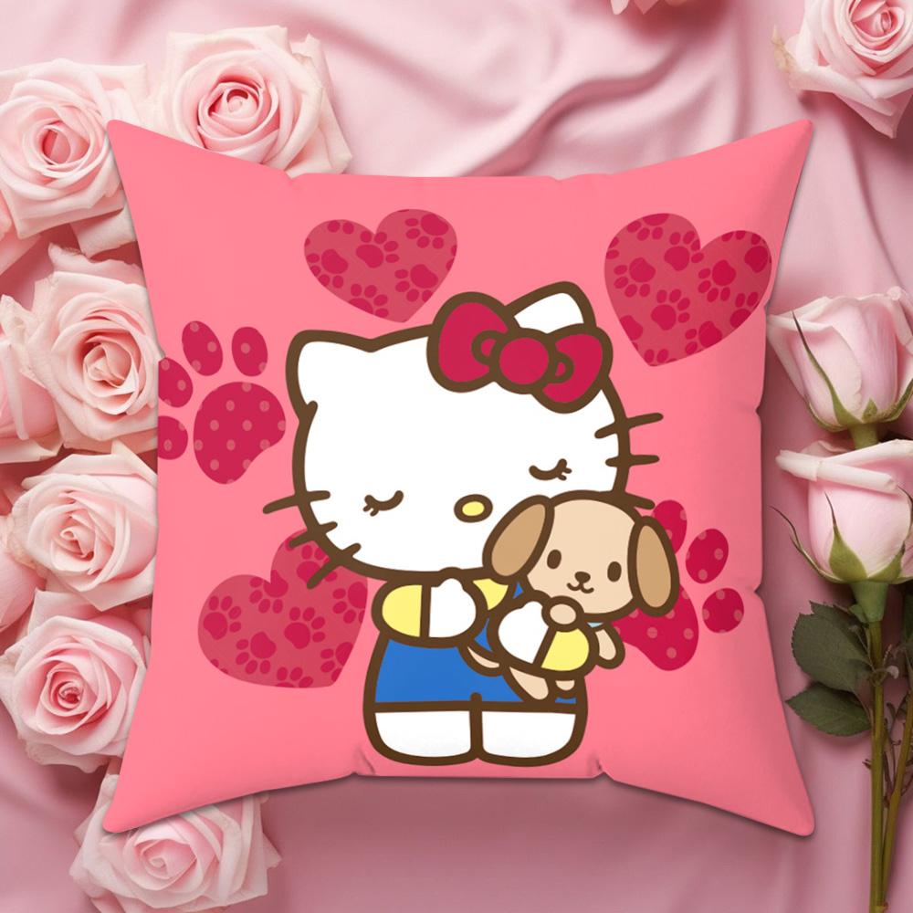 Sanrio Decorative Pillowcase Decor 40X40 Hello Kitty Bedroom Bed Cushion Cover 45X45Cm Home Decoration Accessories Couch Pillows
