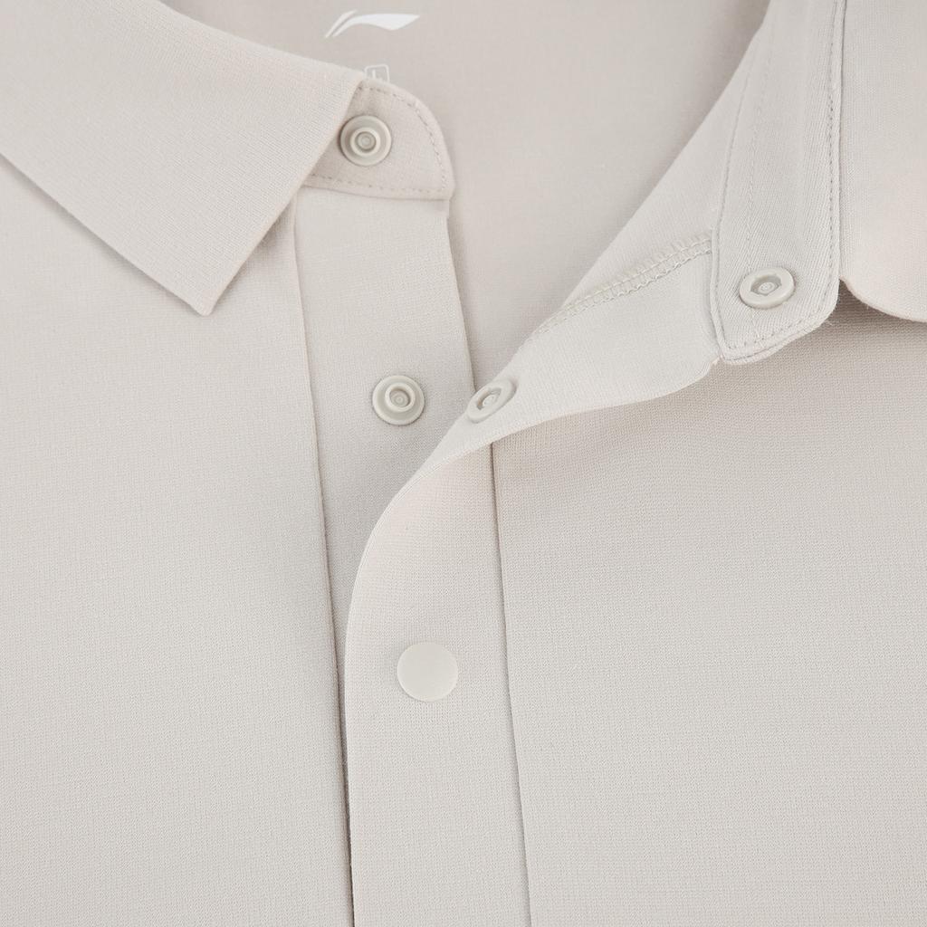 Li-Ning Fashionable Breathable Polo Shirt Women tops Coconut-Khaki APLW248-10