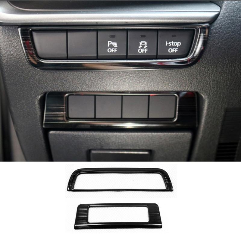 For Mazda 3 Axela - Stainless Steel Interior Accessories Window Lift Center Console Panel Inner Handle Gear Vent Cover