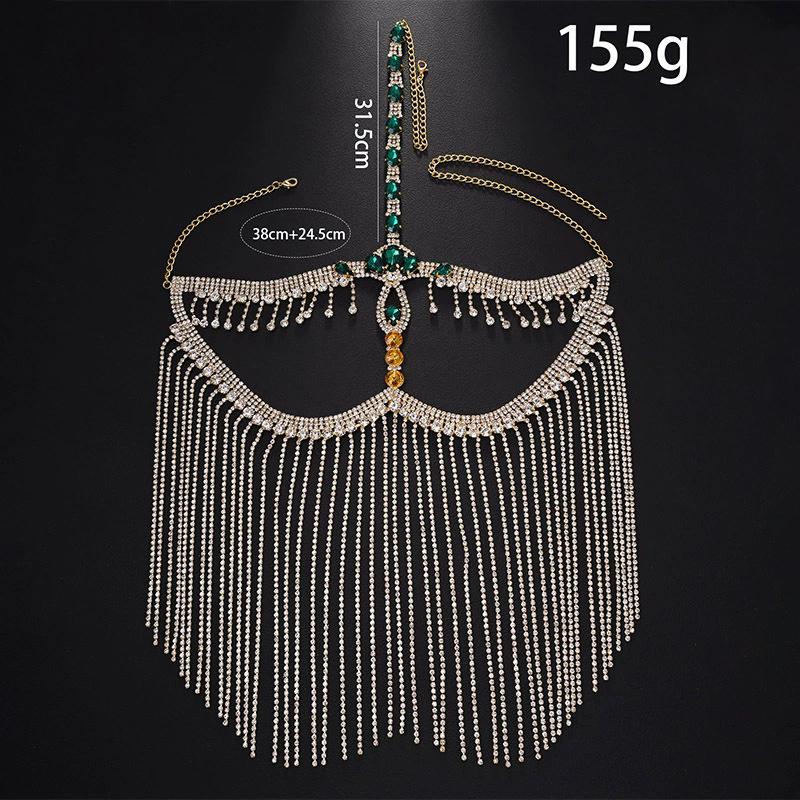 New Tassel Mask For Women Exaggerated Unique European American Halloween Party Masquerade Ball Water Diamond Mask Face Cover