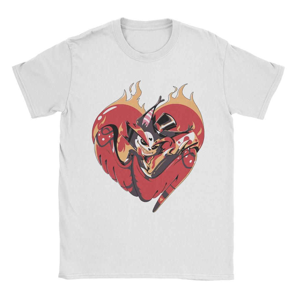 Lustiges Husk Hazbins Hotels T-Shirt für Herren Rundhals Reines Baumwoll-T-Shirt Kurzarm-T-Shirt Sommerkleidung