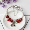 2019 Christmas Bell Bracelet with Red Crystal Beads