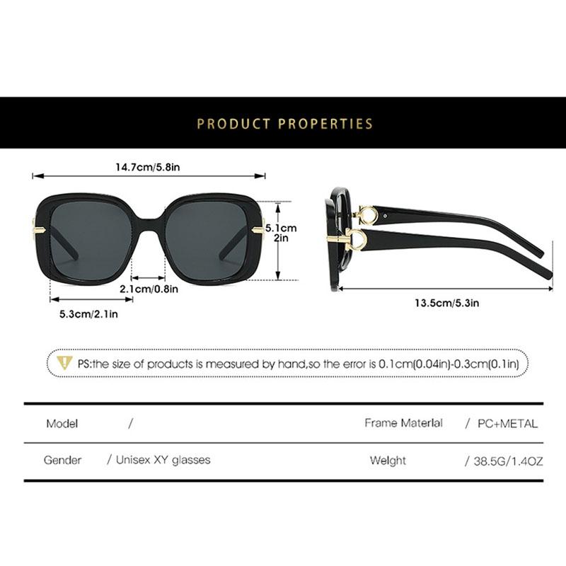 Vintage Oversized Square Sunglasses Women For Men Luxury Brand Designer Sun Glasses Punk Popular Big Frame Elegant Shades Uv400