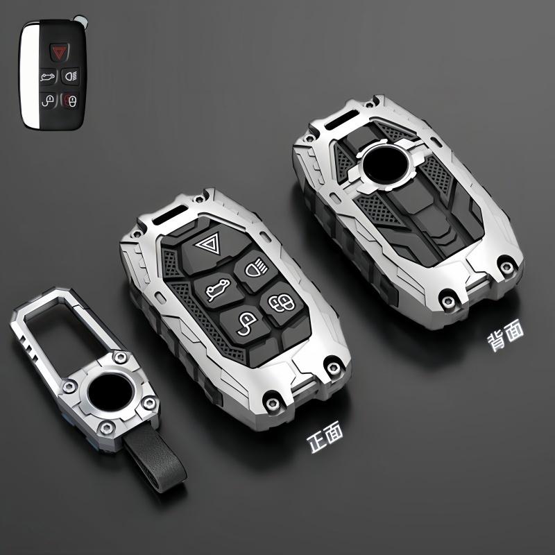 Metal Car Remote Key Cover Case Holder Shell Chain Fob For Land Rover New RangeRover Sport Evoque Freelander Velar Discovery LR5