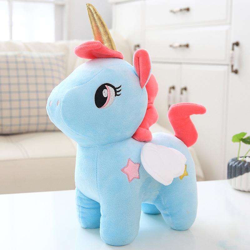 Plush Toy Soft Unicorn Doll Appease Sleeping Pillow Kids Room Decor Toy for Children Pupil Christmas Halloween Present
