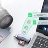 Ugreen CM185 Dual-Port USB-A/C 3.0 Card Reader for SD & microSD - Gray