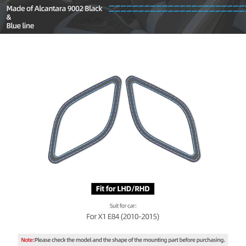 Für BMW X1 E84 2010-2014 Hergestellt aus Alcantara Auto Innenraum Armaturenbrett Seitenlüftungsauslass Zierrahmen Aufkleber Tuning Zubehör