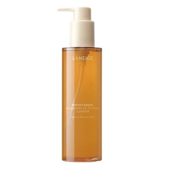 LANEIGE Perfect Renew Nourishing Oil To Foam Cleanser 200ml – Dual Action Makeup Remover & Cleanser