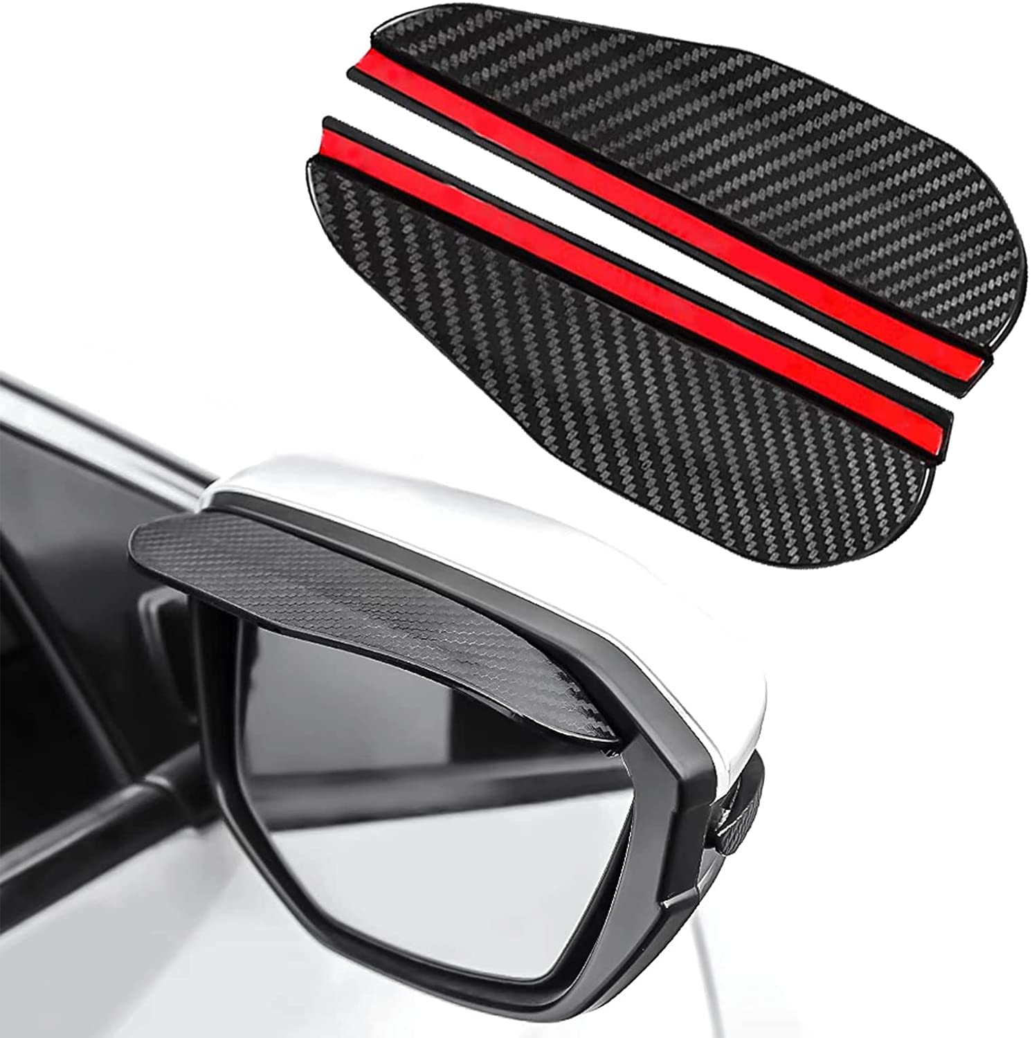 

KEGILUH Rain Guard Visor for Suzuki Solio Side Mirror Mirror Rearview Mirror Visor Rain and Snow Visibility Enhancement Car Parts Accessories (MA27S, чорний