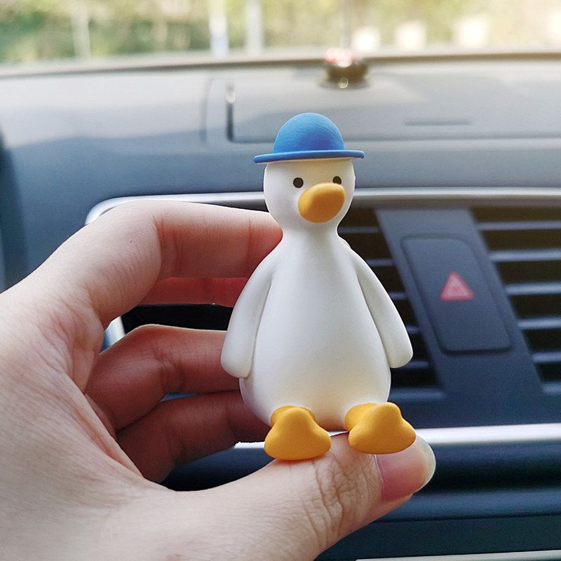

Auto Perfume Aromatherapy Cute Cheering Duck Head Tilt Duck Air Conditioner Air Outlet Clip Car Interior Ornaments Ins Fragrant Stone Blue Mallard Duck