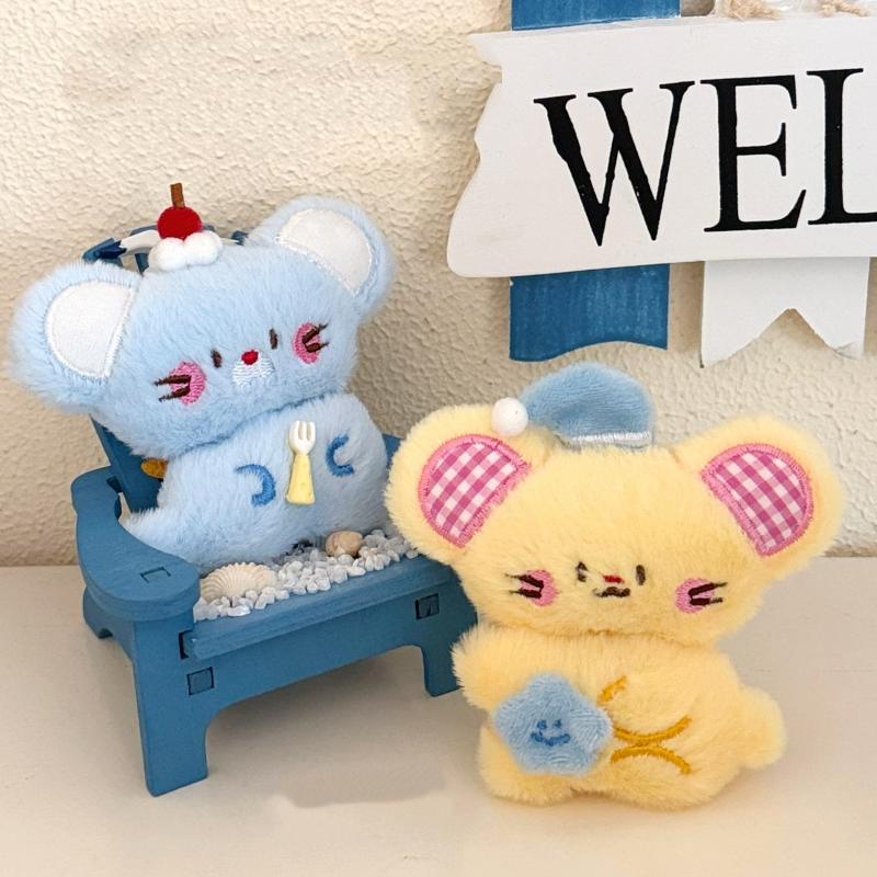 [HS]1Pc Cute Plush Mouse Doll Pendant Cartoon Stuffed Doll Toy Backpack Bag Pendant Car Key Chains For Women Girls Gift Bag Charm